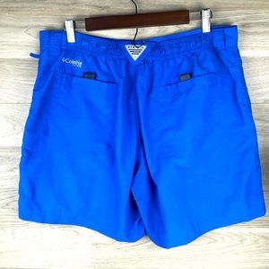 Columbia PFG 36x6 Cargo Wading / Fishing Shorts Blue 100% Nylon
